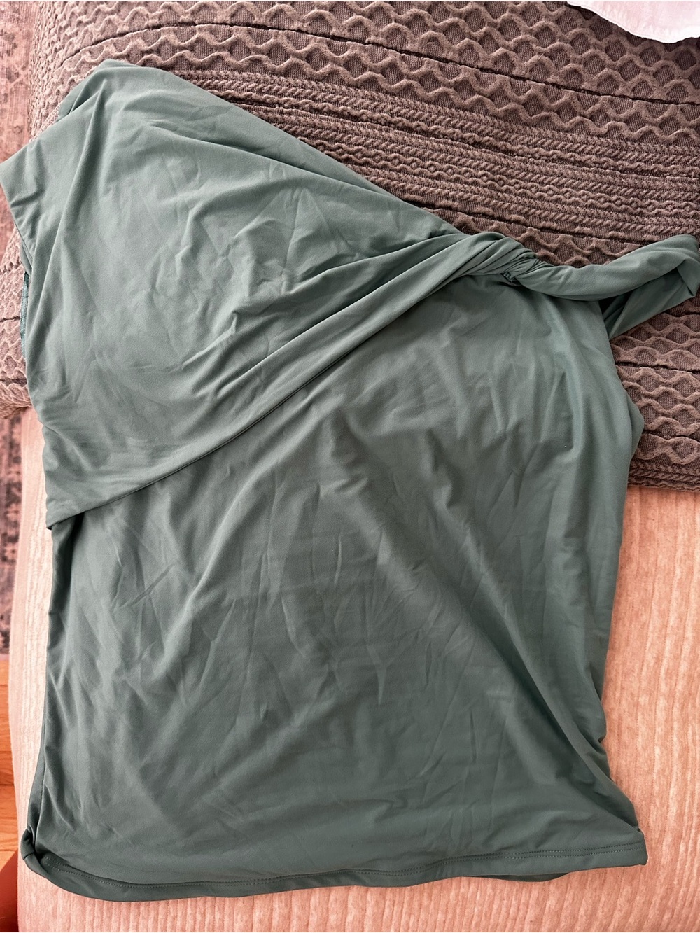 Teal One-Shoulder Top